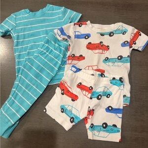 Baby Boy 12 months - Kids' Striped and Car Print Pajama Set